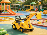 2 in 1 Kids Ride On Digger Tractor Pulling Cart for Outdoor Yard Construction Play 74329799