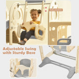 ZNTS Kids Swing-N-Slide with Bus Play Structure, Freestanding Bus Toy with&Swing for Toddlers, Bus PP299290AAE