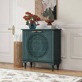 Hollow-Carved 2 Door Accent Cabinet Sideboard Buffet Storage Cabinet with Adjustable Shelf for W688P145774