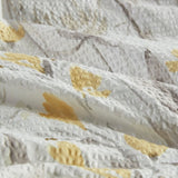 5 Piece Seersucker Comforter Set with Throw Pillows Yellow King/Cal King B035P148357