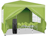 6.5X6.5FT Two Doors & Two Windows Practical Waterproof Right-Angle Folding Tent Greenish-Gray 02742254