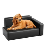 ZNTS Modern Dog Sofa PU Leather Sturdy Dog Couch for Small Medium Dogs Waterproof Pet Sofa for Cats 17639659