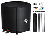 50 Gallon Folding Rain Barrel Water Collector Black 46386825