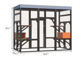 Large Outdoor Cat Enclosure Catio with 5 Platforms & 2 Napping Houses, Secure Metal Wire, Easy 84290516
