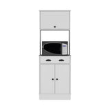 White 2-Cabinet Kitchen Pantry B062P175030