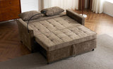 56.9" Loveseat Sofa Pull-out Sofa Bed Sleeper Sofa with a Reversible Backrest Cushion, Side Pockets, N719P208853D