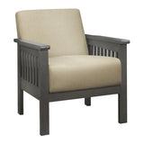Light Brown Accent Chair 1pc Solid Wood Frame Cushion Back Classic Living Room Furniture Antique B011P175436