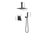 Matte Black Set System Bathroom Luxury Rain Mixer Combo Set Ceiling Mounted Rainfall 50468711