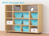 Set of  Storage Boxes Medium Plastic Storage Bin, 12 in x 8.5 in x 7 in 16266426