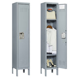 ZNTS 1 Door 66"H Metal Lockers With Lock for Employees,Storage Locker Cabinet for Home Gym Office School 46808843