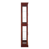 Curio Cabinet Lighted Curio Diapaly Cabinet with Adjustable Shelves and Mirrored Back Panel, W1693P154579