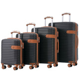4 Piece Luggage Set Suitcase Set, ABS Hard Shell Lightweight Expandable Travel Luggage with 4 PP313145AAZ