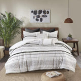 Full/Queen Cotton Printed Duvet Cover Set with Trims B03596487