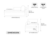 31.69" Wide Modular Sofa Bed With Cushions, Upholstered In Soft Chenille Fabric, Sturdy Metal Legs, W3189P438361