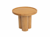 Round Solid Wood End Table,Natural N768P399823N