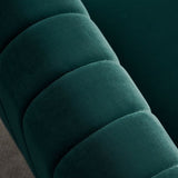 Contemporary Velvet Sofa Couch 84.25''W for Living Room, Green W57946169