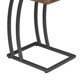 Antique Nutmeg and Gunmetal Hi-tech Accent Table B062P153607