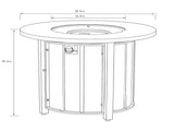 30" Propane Gas Fire Pit Table, 50000 BTU Round Steel Fire Pit with Wood Grain Ceramic Tabletop for 02473434