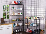 2 Pack 3 Tier Shelf Wire Shelving Unit, 2P-3TWL1848-B-LKJ W1550127378