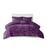 Twin/Twin XL Velvet Comforter Set with Throw Pillow B03595929