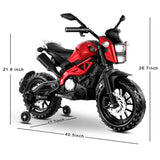 ZNTS Electric Motorcycle for Kids, kids ride on motorcycle, 12V Electric Dirt Bike with Training Wheels, W1760P160464