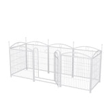 ZNTS Dog Playpen Indoor 32 inch 8 Panels Metal Dog Pen Pet Dog Fence Outdoor Exercise Pen with Doors, W368P234001