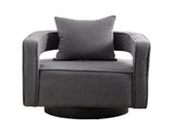29.13"W Swivel Accent Open Back Chair Modern Comfy Sofa Chair With Black Base For Nursery Bedroom W3188P417878