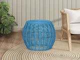 Outdoor Patio Side Table, Small Round Metal End Table, Weather Resistant 26596379