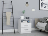 Napoles Nightstand , End Table, Side Table Superior Top, Two Drawers, One Shelf -White B20091968