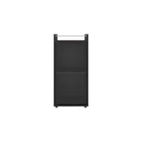 Theba Minibar Cabinet 2 Doors, Open Shelf And Compact Design, Modern Bar Storage, Black B200P335382