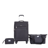 3-Piece Set ,Softshell Suitcase Spinner Wheels Terylene Polyester W284P197003