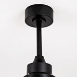 Hot sales 52 Inch Modern Black Ceiling Fan With Light 3 Solid Wood Blades Remote Control Reversible W2991P338635