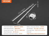 Linear Guide Rail Set, SBR16 2000mm, 2 PCS 78.7 in/2000 mm SBR16 Guide Rails and 4 PCS SBR16UU Slide T3342P360018