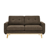 67.7" Wide Mid-Century Modern Upholstered Tufted Loveseat Sofa With Wooden Legs B343P339289