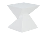 All Weather MGO X Design Side Table - Stylish White Indoor Outdoor Table for Home, Garden, Balcony, N770P341402W