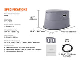 Portable Camping Toilet, Portable Sanitation Unit with 1.3 Gal Separate Inner Pail & Detachable 82804149