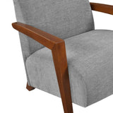 Ultra-Modern Accent Chair Gray Fabric Foam Seat Cushion Solid Wood Luxury Living Room Furniture 1pc B011P308550