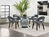 Grey and Black Open Back Counter Height Stools B062P145580
