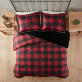 King/Cal King Faux Wool to Faux Fur Down Alternative Comforter Set B035100726