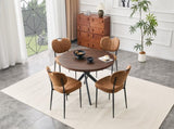 Round Foldable Dining Table for Small Spaces - MDF Material, Perfect for Dining Room, Tea Room & W3493P462092