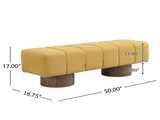Upholstered Dining Bench for Dining Room, No-Assembly End of Bed Entryway Bench Ottoman for Bedroom N779P271404Y