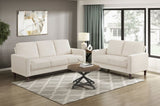 Modern Contemporary Beige Corduroy Upholstered Sofa Comfortable Cushion Solid Wood Living Room B011P359660