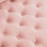 Velvet Upholstered Swivel Chair for Living Room, with Button Tufted Design and Movable Wheels, W487124836