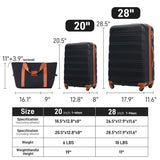 Hardshell Luggage Sets 2Pcs Bag Spinner Suitcase with TSA Lock Lightweight 20" 28" PP309434AAP