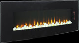 48 inch Curved Front Wall Mounted Electric Fireplace with remote and multi color flame & emberbed W1769P199008