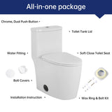 1.1/1.6 GPF Elongated Comfort Height Floor Mounted One-Piece Toilet , CUPC Certified, WaterSense B2724P246932