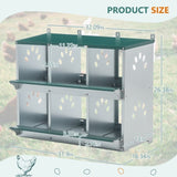 ZNTS Chicken Nesting Box, 6 Room Metal Nesting Boxes for Chicken,Galvanized steel Nesting Boxes for W1422P246452