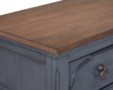 9-Drawer Dresser, No Assembly Required, Corduroy Blue Finish B108P193083