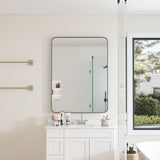 Wall Mirror 30x40 Inch Black Rectangular Mirror Metal Framed Mirror Vanity Mirror Dressing Mirror, W1435107733