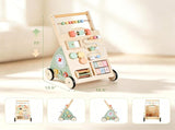 Multifunctional Toddler Learning Walking Toy with Shape Sorter Bead Maze Gear Mirror Counting Beads, 98625309